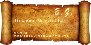 Birbauer Graciella névjegykártya